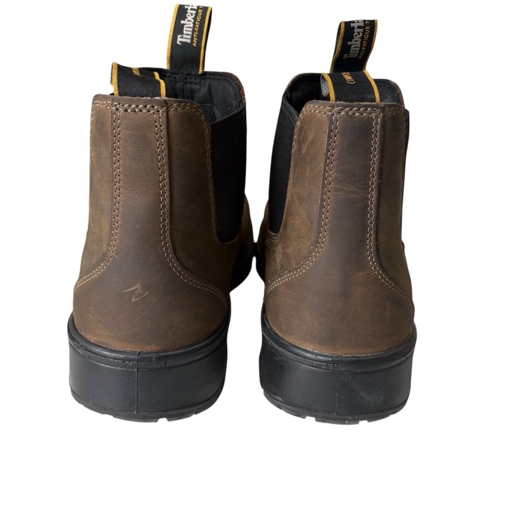 Timberland Men's Nashoba Casual Composite Toe Work Shoe‎ Boot Brown Leather 11 - Picture 2 of 13